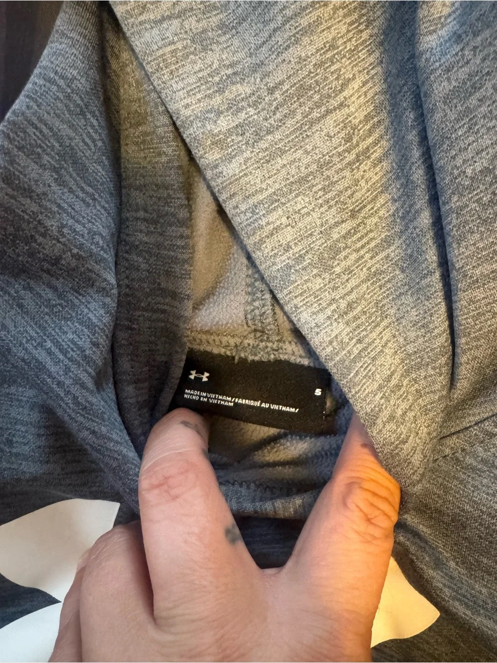 Under Armour Gray Youth Logo Hoodie with White Emblem